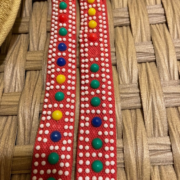 *VINTAGE* Groovy 70's plastic beaded shoulder bag with fringe! ADORABLE! - Picture 13 of 14